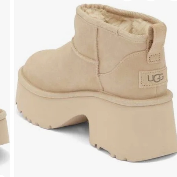 UGG Tan Platform Ankle Boots - Picture 3 of 5